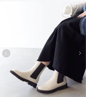 새상품급 슬로브 이에나 사이드 고어 부츠 베이지 37