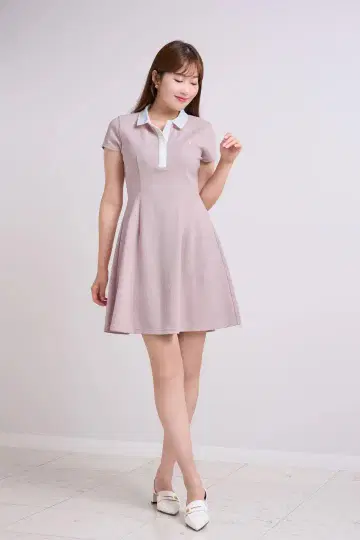 Her lip to 반팔 폴로 미니 드레스