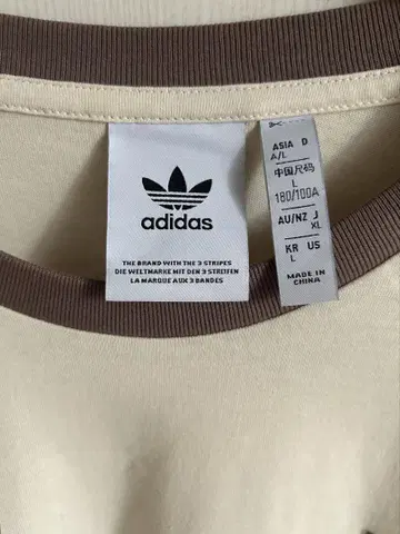 adidas 3라인 티셔츠 L사이즈 크림