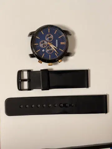 FOSSIL 크로노그래프 손목시계 네이비 BQ2007
