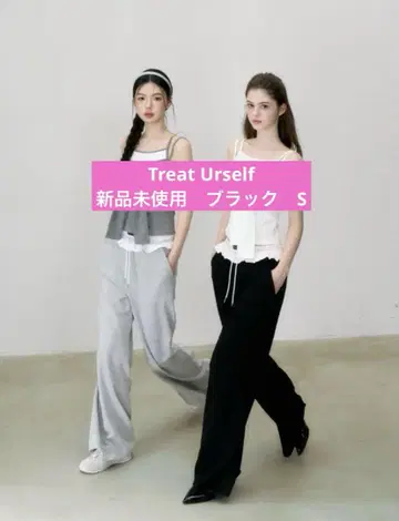 Double waist lace pants 스웨트 팬츠 블랙