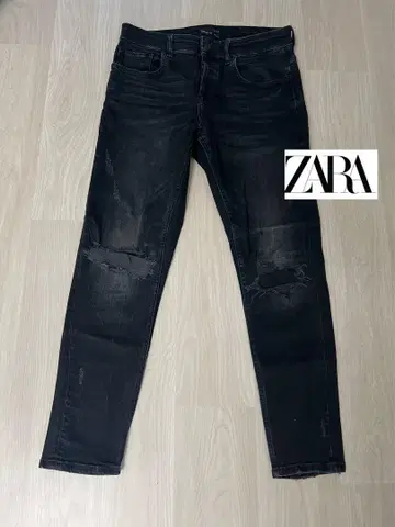 ZARA MAN 블랙 데님 팬츠 EUR 42 USA 32