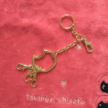 tsumori chisato 고양이 모양 키링 골드