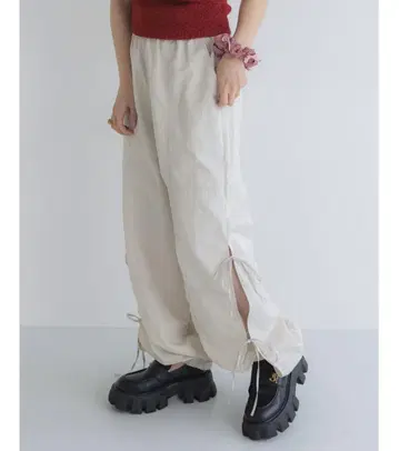 [ JUMELLE ] side ribbon pants