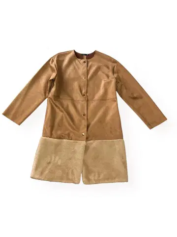 ZARA 자라 코트 카멜 인조 모피 자켓 아우터