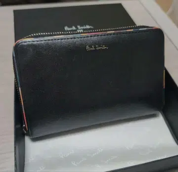 폴 스미스 스월 트림 이단 접이식 지갑 블랙