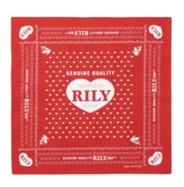 RILY Heart Logo Bandana Red