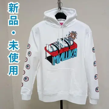 새상품 미사용 MISHKA 맨투맨 후드티 화이트