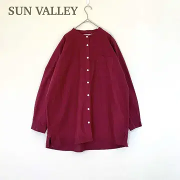삼밸리 옥스 스탠드 카라 셔츠 긴팔 보르도
