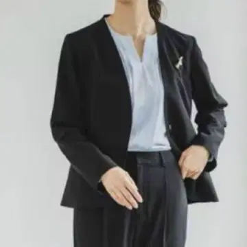 LEPSIM 렙심 L 블랙 노카라 자켓 겉옷