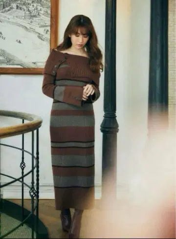 herlipto Cashmereblend Stripe Knit Dress