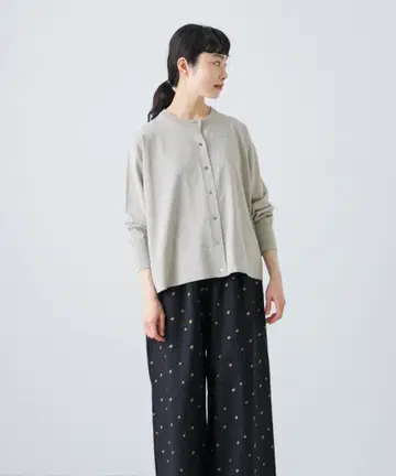 택 포함 새상품 카구레 하이 게이지 코튼 크루넥 가디건