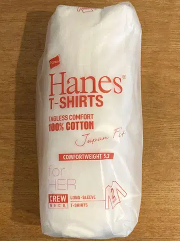 Hanes 100% 코튼 긴팔 T셔츠