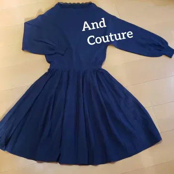 And Couture 네이비 니트 원피스
