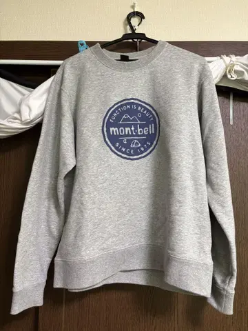 mont-bell 그레이 맨투맨 L 사이즈