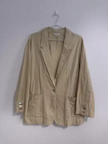 MOUSSY 오버 사이즈 린넨 자켓