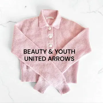 BEAUTY&YOUTH UNITED ARROWS 핑크 폴로 니트