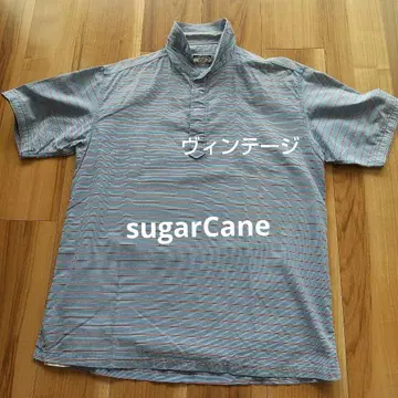SUGAR CANE 스트라이프 하프 슬리브 셔츠 L