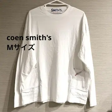 smith's 2 포켓 스티치 긴팔 T셔츠 M 사이즈 화이트 면 100%