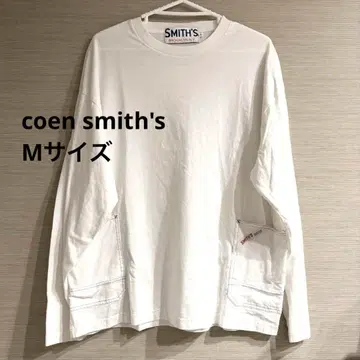 smith's 2 포켓 스티치 긴팔 T셔츠 M 사이즈 화이트 면 100%