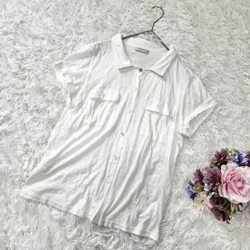 폴스미스 Pearl 반팔 셔츠 블라우스 화이트 온워드 카시야마 M