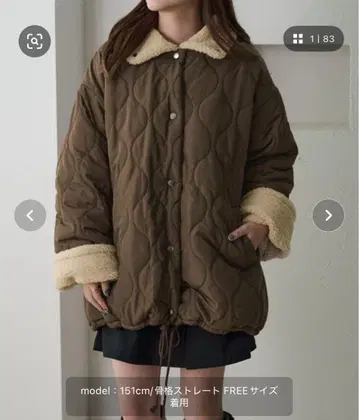 [ apres jour clair ] 보아 안감 퀼팅 자켓