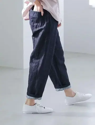 북유럽, Soi-e / 소와 / 코튼 린넨 데님 팬츠