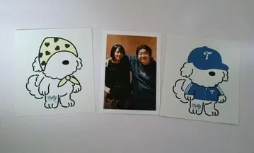 요루노 히토와라이 TRELLY 가챠가챠 폴라로이드풍 사진 하쿠짱 스티커