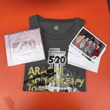 ARASHI 5 x 20 T셔츠 ( 그레이 ) CD 앨범 사진 세트