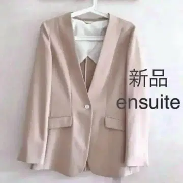 새상품 ensuite 스위트 노카라 자켓