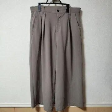 SHAREEF 그레이 와이드 팬츠