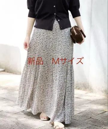 미사용 새상품 IENA 뮤게 패턴 페이드 플리츠 스커트 38 사이즈