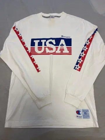 Champion USA 프린트 긴팔 티셔츠 XL