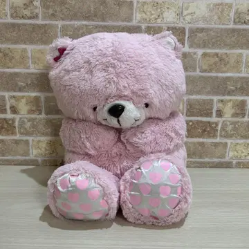핑크색 곰 봉제 인형