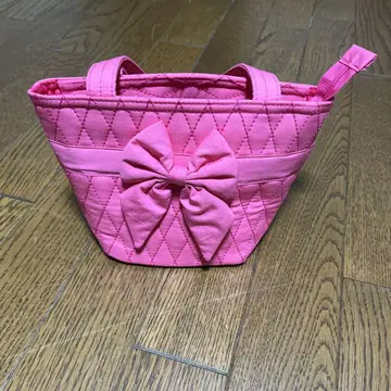 핑크 퀼팅 핸드백