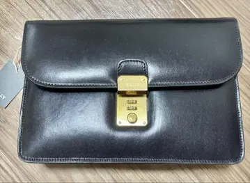 발리 세컨드 백 로고 클러치백 가죽 블랙 블랙