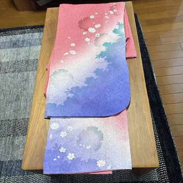 핑크색 후리소데 넉넉한 사이즈 새상품급