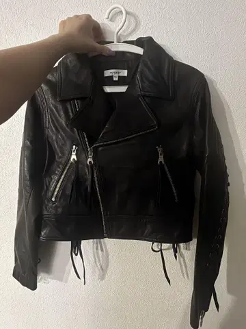 MOUSSY 블랙 라이더 자켓