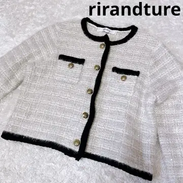 rirandture 리랜드트루 샤이니 트위드 니트 자켓