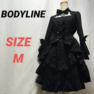 BODYLINE 바디라인 티어드 원피스 리본 고스로리 블랙 M