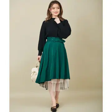 31 Sons de mode 튤 레이어드 스커트 (그린)
