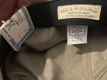 H.W. DOG & CO. 베이지 헌팅 캡 40