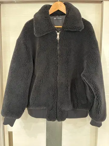 ZARA 보아 자켓 블랙 풀 집업