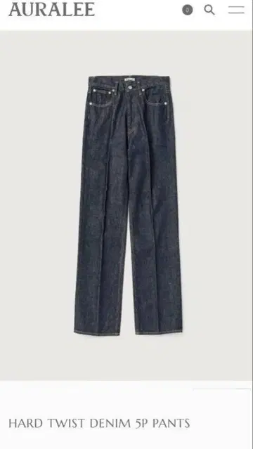 AURALEE HARD TWIST DENIM 5P PANTS
