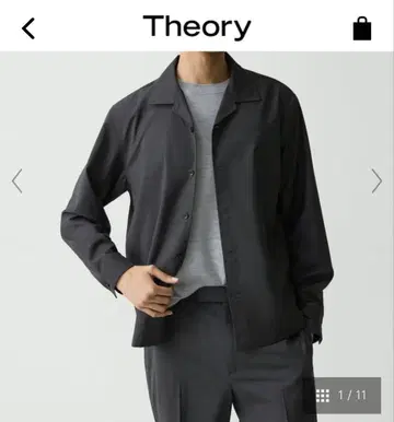 남성용 Theory 띠어리 셔츠 울 100% 겉옷