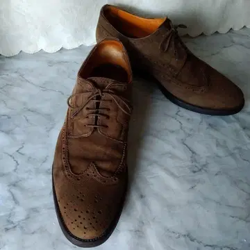 Santoni 산토니 스웨이드 윙팁 드레스 슈즈 7F