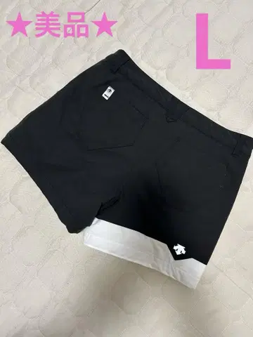 새상품급 데상트 골프 숏팬츠 조깅 테니스 블랙 화이트 충전솜 겨울 L