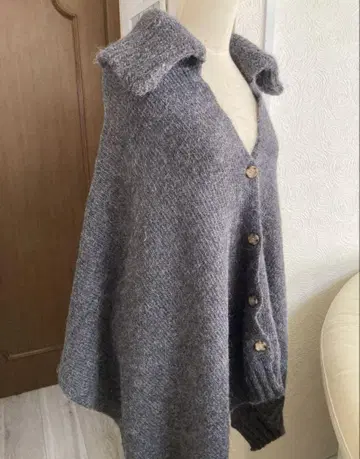 빔즈 케이프 코트 판초 알파카 혼방