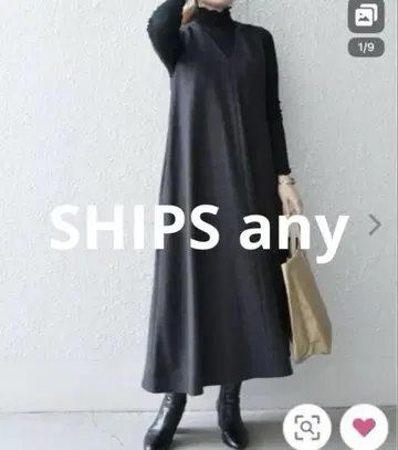 새상품급 SHIPS any 쉽스에니 오버롤 스커트 플레어