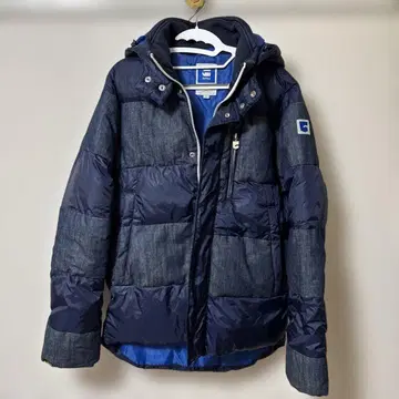 G-STAR RAW 후드 부착 다운 자켓 L 네이비